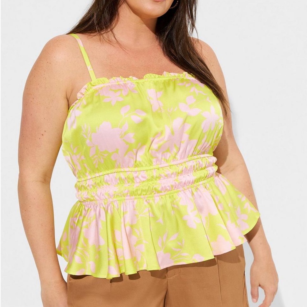 TORRID Peplum Square Neck Crop Cami
